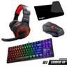 Kit Gamer Mouse Gamer Teclado Mecânico Headset Led Mouse Pad - 5
