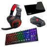 Kit Gamer Mouse Gamer Teclado Mecânico Headset Led Mouse Pad - 1
