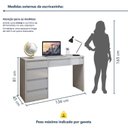 Ver imagem 4 de Mesa Escrivaninha 5 Gavetas 136CMX81CMX45CM 100% MDF