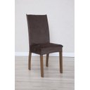 Ver imagem 3 de Kit de Capas de Cadeira Estofada 4 Lugares Suede Aveludado Mesa de Jantar Protege Muda a Decoração:m