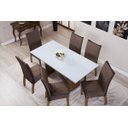 Ver imagem 2 de Kit de Capas de Cadeira Estofada 4 Lugares Suede Aveludado Mesa de Jantar Protege Muda a Decoração:m