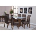 Ver imagem 1 de Kit de Capas de Cadeira Estofada 4 Lugares Suede Aveludado Mesa de Jantar Protege Muda a Decoração:m