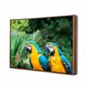 Quadro Casal De Araras Canvas 60X40Cm Slim Amadeirada B045 - 1