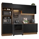 Ver imagem 3 de Armário de  Cozinha Completa 270cm Rustic/Preto Agata Madesa 07