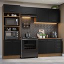 Ver imagem 2 de Armário de  Cozinha Completa 270cm Rustic/Preto Agata Madesa 07