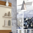 Ver imagem 5 de Home Theater Tv de até 55 Polegadas Pés em Rodízios Quatro Prateleiras Cedro - Giga Móveis:off White