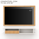 Ver imagem 5 de Painel com Rack Funcional para TV - Tokyo Slim 136cm