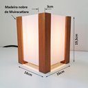 Ver imagem 2 de Luminária de Mesa Decorativa Madeira Maciça Nobre Artesanal