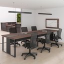 Ver imagem 3 de Mesa de Escritório com Painel Tv 40" Leeds Leeds Freijó Preto