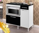 Ver imagem 6 de Balcao Honduras cor BR / PRETO p/ cooktop 5 bocas e p/ Forno PASSE BEM