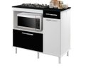 Ver imagem 1 de Balcao Honduras cor BR / PRETO p/ cooktop 5 bocas e p/ Forno PASSE BEM