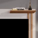 Ver imagem 3 de Painel Suspenso Tv 32 Polegadas Prateleira Nicho Porta de Correr Sala Quarto Flow - Off/nature