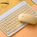 Ver imagem 2 de Teclado sem Fio Bluetooth Recarregável com Mouse - Amarelo