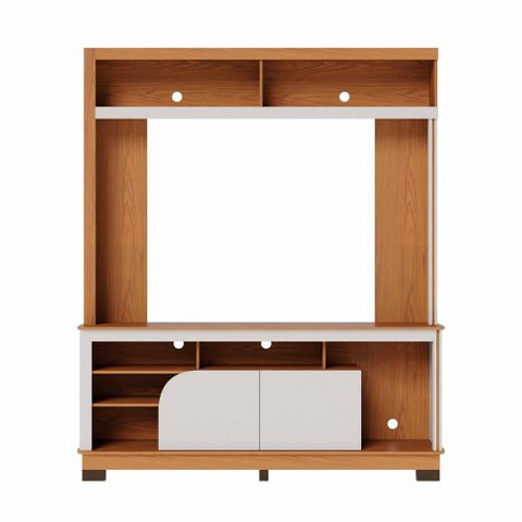 Estante para TV até 65 Polegadas Belaya 2 Portas - Freijó/Off White Matte