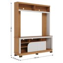 Ver imagem 2 de Estante para TV até 65 Polegadas Belaya 2 Portas - Freijó/Off White Matte