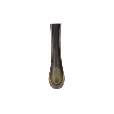 Vaso M Decorativo em Vidro Âmbar e Verde 35x10x10cm - Espressione