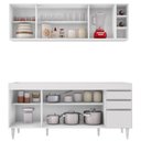 Ver imagem 3 de Armário Nevada e Balcão para Pia 180cm Dallas Branco - Lumil