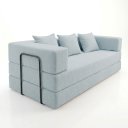 Ver mais imagens de Sofá Cama 3 Lugares na Caixa 190 cm Capri Bouclê B05 - D'Rossi