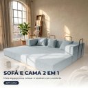 Ver imagem 5 de Sofá Cama 3 Lugares na Caixa 190 cm Capri Bouclê B05 - D'Rossi