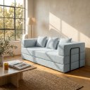 Ver imagem 1 de Sofá Cama 3 Lugares na Caixa 190 cm Capri Bouclê B05 - D'Rossi