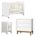 Ver imagem 2 de Quarto de Bebê Berço Evolution + Cômoda 3 Gavetas Classic Branca