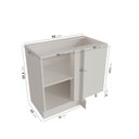 Ver imagem 2 de Balcão de Canto Reto Planejado sem Tampo 1 Porta Arizona CabeCasa MadeiraOriginals Branco
