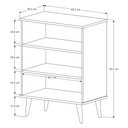 Ver imagem 3 de Aparador Buffet Sala com Prateleira Pés Palito Retrô Bruno - Preto