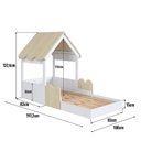Ver imagem 5 de Cama Montessoriana Casinha com Colchão Incluso Branco/Carvalho Araguaia