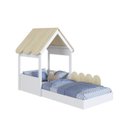 Ver mais imagens de Cama Montessoriana Casinha com Colchão Incluso Branco/Carvalho Araguaia
