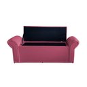 Ver imagem 3 de Kit Dubaí Cabeceira de Cama Box Casal e Recamier Baú Solteiro 90 Cm Suede Rosa Bebê do Lar Móveis