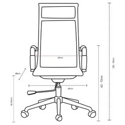 Cadeira de Escritório Esteirinha Base Cromada com Rodinha Fortt Praga Marrom - Cef02-m - 3
