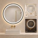 Ver imagem 1 de Espelho Decorativo Redondo Borda Preta com Iluminação 90cm