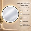 Ver imagem 6 de Espelho Decorativo Redondo Borda Preta com Iluminação 90cm