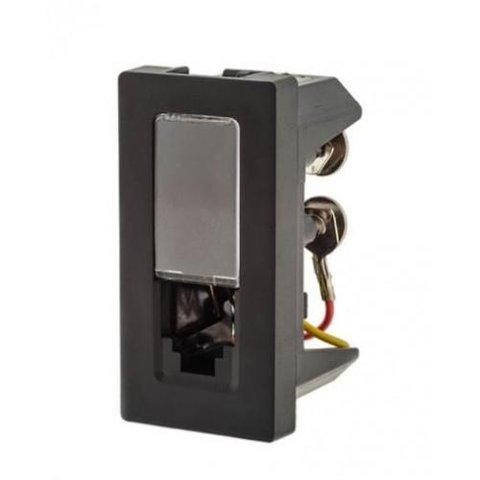 Tomada com Quatro Fios Pial Plus+ RJ11 Preta - Pial Legrand