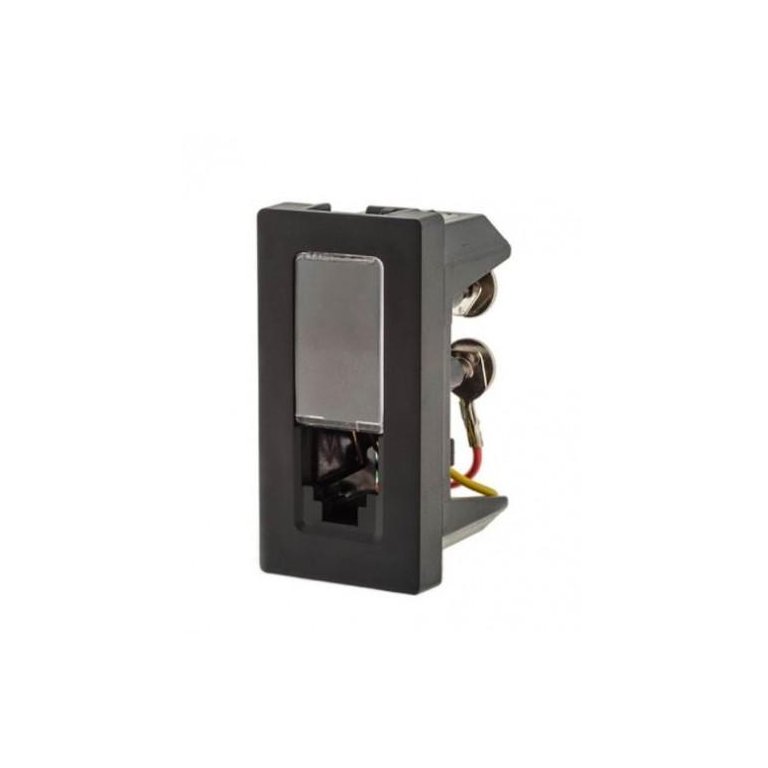 Tomada com Quatro Fios Pial Plus+ RJ11 Preta - Pial Legrand Tomada com Quatro Fios Pial Plus+ RJ11 Preta - Pial Legrand