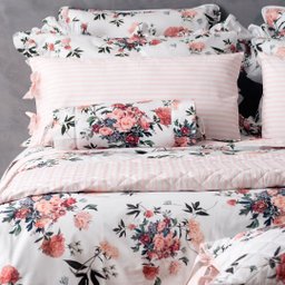 Capa de Duvet Algodão Casal 230 Fios Lily Garden Blue Gardenia - 5