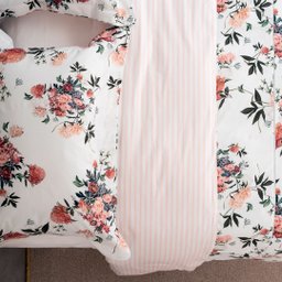 Capa de Duvet Algodão Casal 230 Fios Lily Garden Blue Gardenia - 3