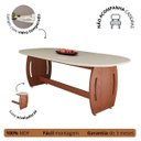 Ver imagem 2 de Mesa de Jantar Oval Grande Estilo Moderno para Área Gourmet