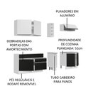 Ver imagem 5 de Armário de Cozinha Completa 220cm Branco/Preto/Branco Parma Madesa 03