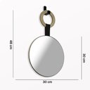Ver imagem 5 de Espelho Decorativo Redondo com Alça Madeira 31 cm - D’Rossi