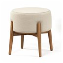 Ver imagem 3 de Puff Dual 2 em 1 Acabamento Moderno Vira Mesa de Apoio Linho Palha