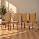 Ver imagem 1 de Kit 4 Cadeiras Estofadas para Mesa de Jantar Tami