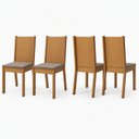 Ver imagem 2 de Kit 4 Cadeiras Estofadas para Mesa de Jantar Tami