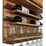 Bar e Adega de Parede para vinho e bebidas com porta taças - Barzinho - 60 x 51 - cor Nogueira - 6