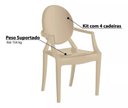 Ver imagem 5 de Kit 04 Cadeiras Cappuccino P P Wind Plus Kappesberg UZ4003-15