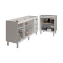 Ver imagem 5 de Armário Cozinha Balcão Gabinete de Pia 160 Cm Estela e Balcão Jane para Microondas ou Forno Elétrico