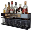 Ver imagem 1 de Barzinho Bar de Parede Mdf Decoração Linha Premium - Barzinho - 60 X 26 Preto Fosco