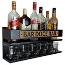 Ver imagem 1 de Barzinho de Parede 100% Mdf Suspenso - Bar Doce Bar - 60 X 26 Preto Fosco Premium