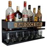 Barzinho de Parede 100% Mdf Suspenso - Bar Doce Bar - 60 X 26 Preto Fosco Premium - 1