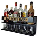 Ver imagem 6 de Barzinho de Parede 100% Mdf Suspenso - Bar Doce Bar - 60 X 26 Preto Fosco Premium